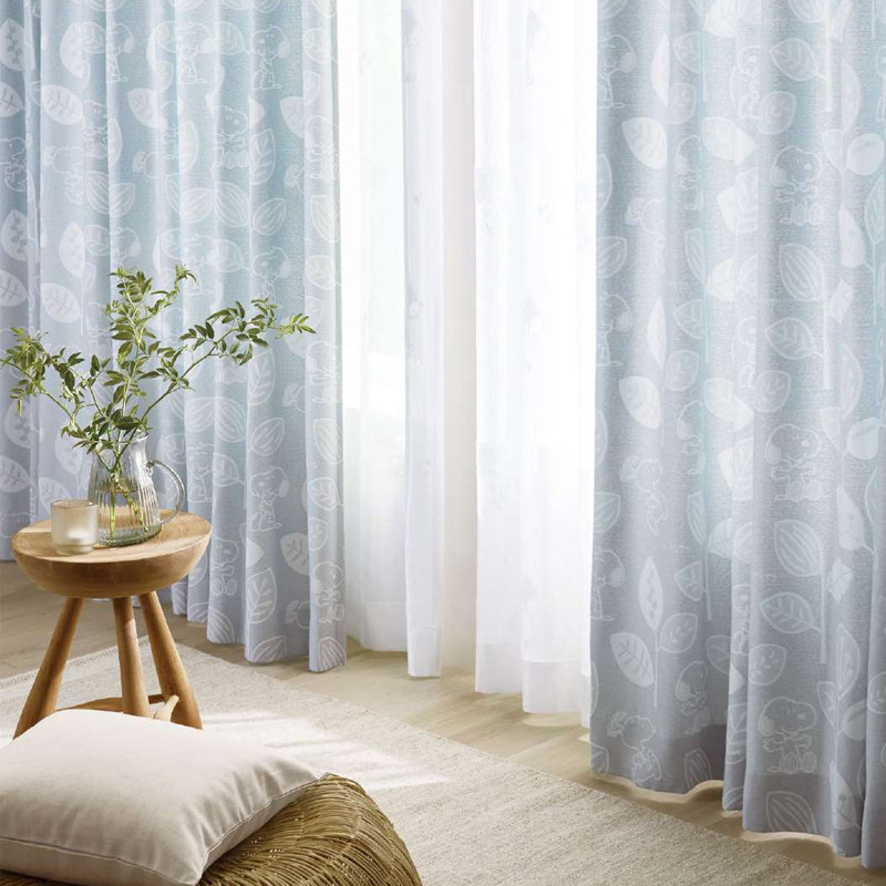 驻建进口定制窗帘儿童房卧室窗帘2025年新款男女童史努比提花面料