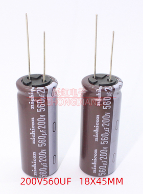 日本nichicon电解电容 200v560uf 200V 18X45 尼吉康CY高频低阻原
