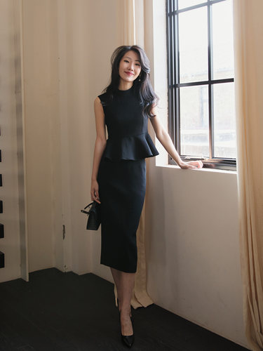 LadyJ高奢D家千金包臀立裁半身裙