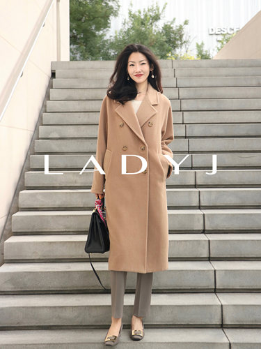 LadyJ101801MM原厂羊绒毛呢大衣