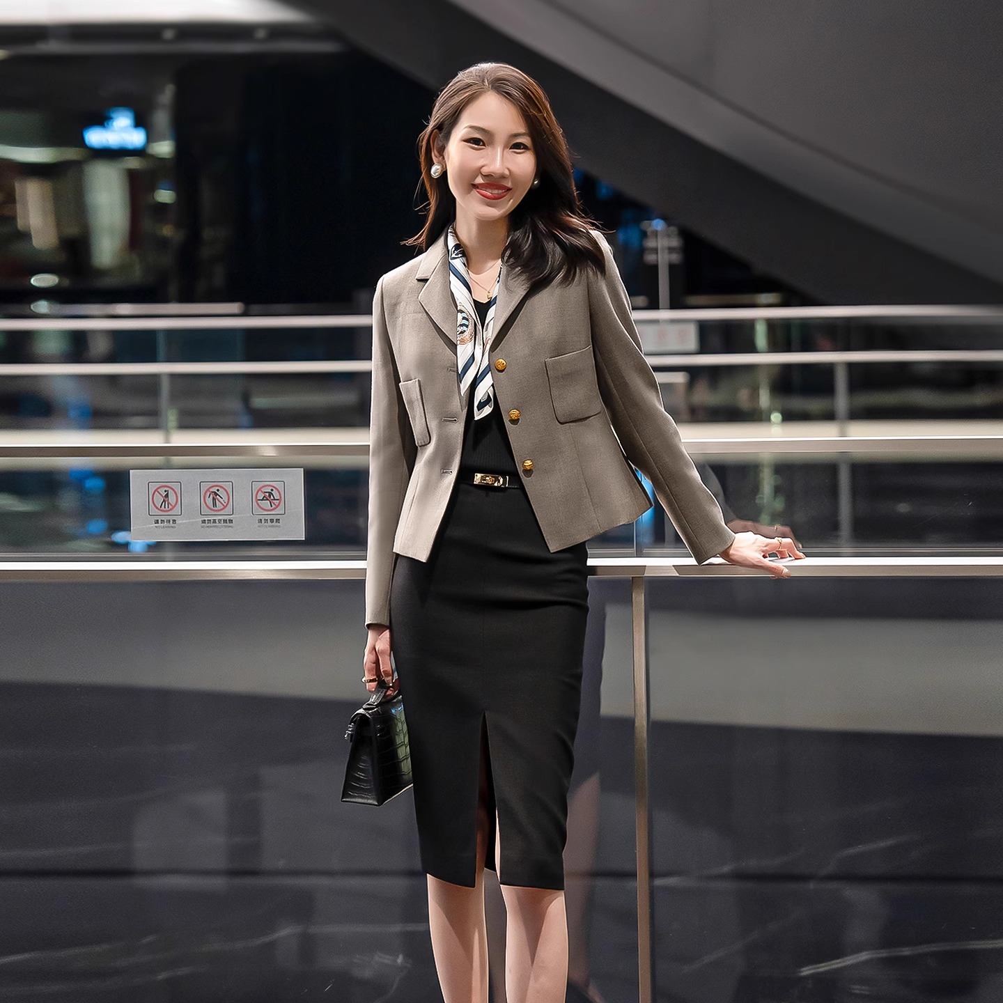 LadyJD*OR同源弹力羊毛开叉半裙