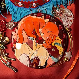 国拟吧唧《他是猫》75mm马口铁双闪吧唧