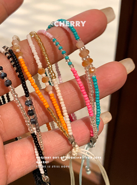 波西米亚风海边彩色串珠手链
