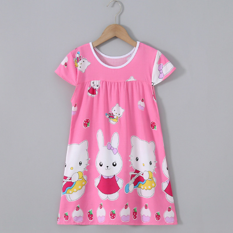 女童睡裙夏季棉绸儿童睡衣短袖薄款小女孩公主夏天裙子宝宝家居服,童装/婴儿装/亲子装,家居裙/睡裙,淘宝优惠券,粉丝福利购,淘宝优惠卷