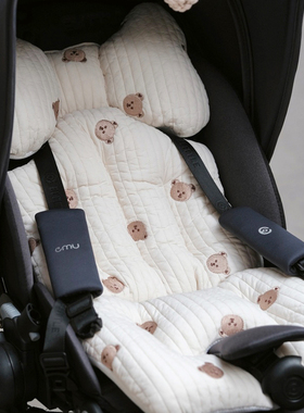 婴儿车垫子秋冬季适用elittle逸乐途emu推车坐垫宝宝溜娃神器配件