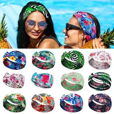 Yoga Turban Knot Headwrap Sports Elastic Hawaii Beach Hairba