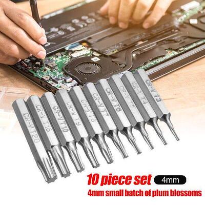 10pcs 4mm Torx T3 T4 T5 T6 T7 T8 T9 T10 T15 T20 Screwdriver