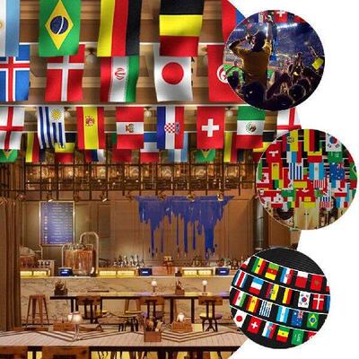 Flag String International Bunting Banners Soccer Themed