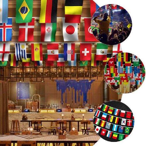 Flag String International Bunting Banners Soccer Themed