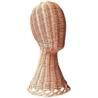 Wicker Creative Rattan Hat Display Stand Cowboy Holder