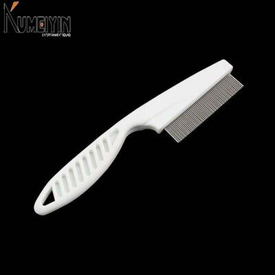 1x pet hair flea comb stainless pin dog cat grooming brush c