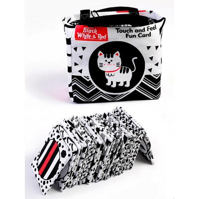 Baby Black And White Soft Flash Cards Washable Fabric Visual