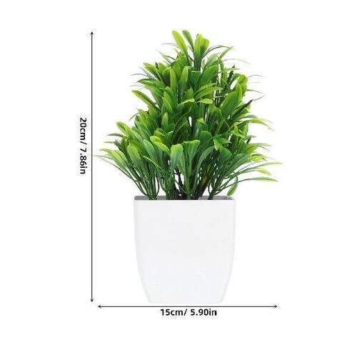 4 Pcs Artificial Plants Simulated Green Bonsai Lifelike