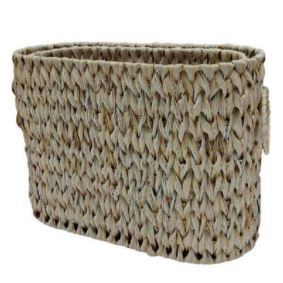 Elegant Wicker Toilet Paper Storage Basket with Lid Narrow