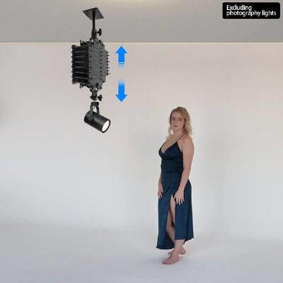 Light Mount Support with Safety Rope, Drop Pantograph for