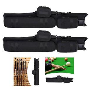 Lightweight Pool Cue Carrier Bag with External Pockets for