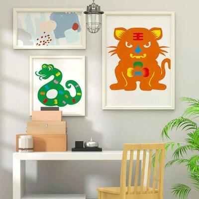 Chinese Zodiac Animal Paper Cutting Decor for Preschool