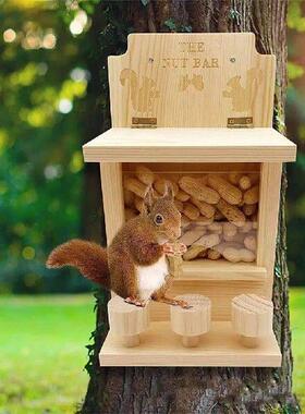 Wooden Squirrel Feeder Large Squirrel Feeders for Outside