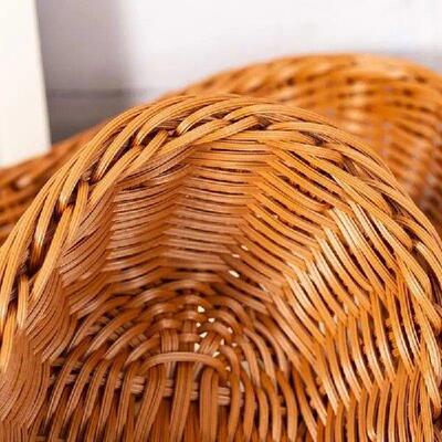 Q1QC Loaf Bread Basket Woven Fruit Vegetables Serving