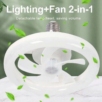 E27 Socket Small Ceiling Fan Dimmable 30/40/48W LED White