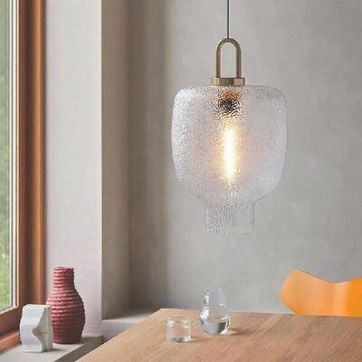 Dining Room Corrugated Glass Led Pendant Lights Kitchen