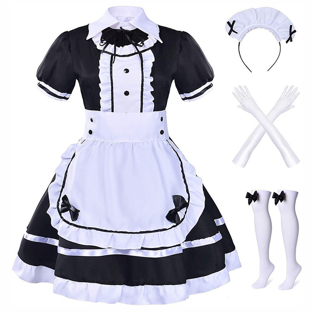 2021新款轻音少女女仆Lolita黑色连衣裙轻音少女cosplay女仆装