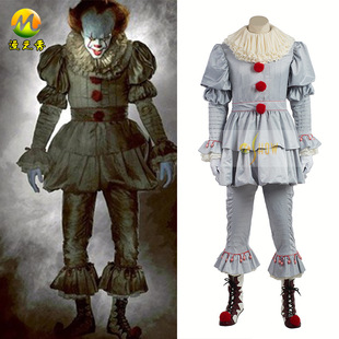 小丑回魂Cosplay佩尼怀斯万圣节小丑服装厂家直销小丑男装