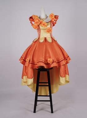 星学院cos服菲洛cos变身橙色蔷薇晚礼服cosplay季二次元c服