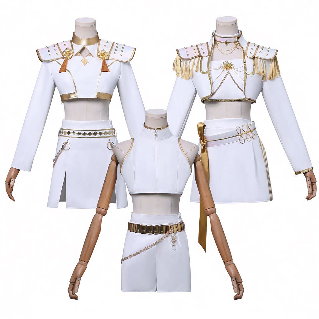 韩流女团KPOP猎魔女团cos服鲁米白色款cosplay服装二次元