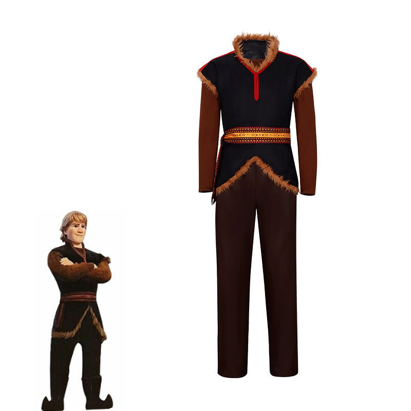 现货万圣节派对冰雪奇缘克里斯托夫cos服电影人物王子演出服