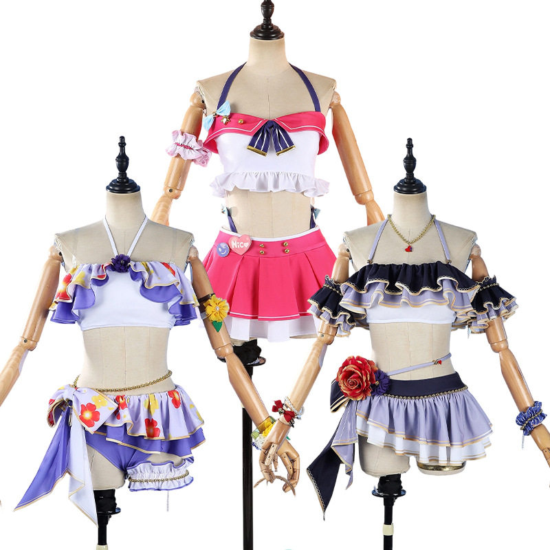 lovelvie缪斯东条希真姬矢泽妮可夏日水着泳衣cos服cospaly二次元