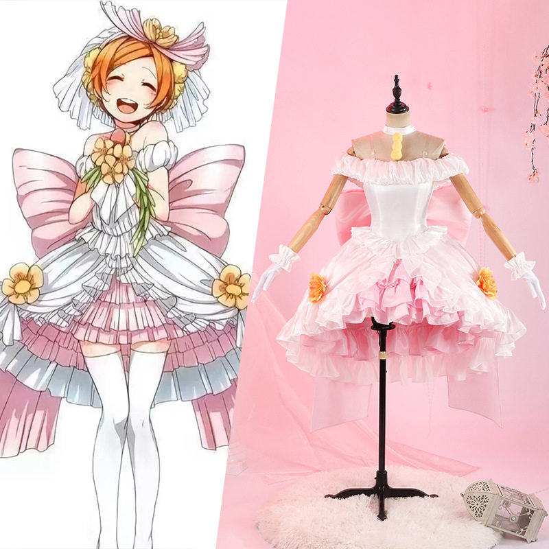 lovelive单人系列cosplay婚纱套星空凛婚纱cos服二次元礼服连体衣