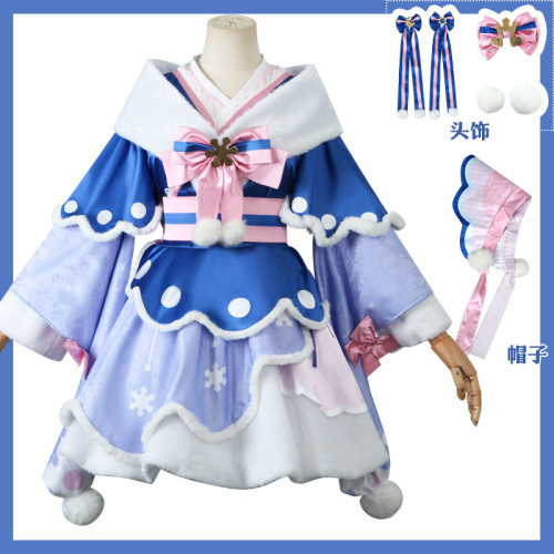 虚拟偶像VOCALOID雪未来cos服2023雪未来cosplay女装lolita套装