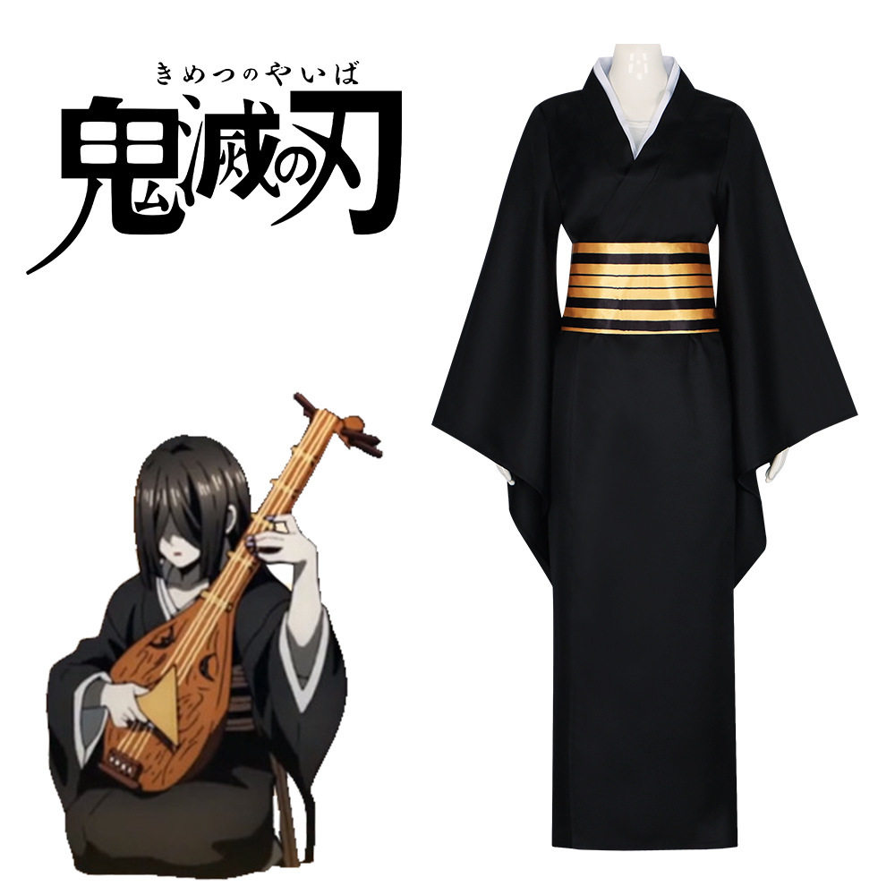 鬼灭之刃鸣女cos服十二鬼月上弦四动漫cosplay女装和服万圣节服装