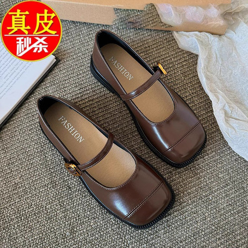 正品小皮鞋玛丽珍日系单鞋