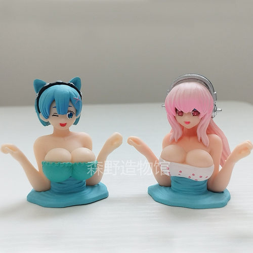实拍动漫少女摆件可动车载装饰