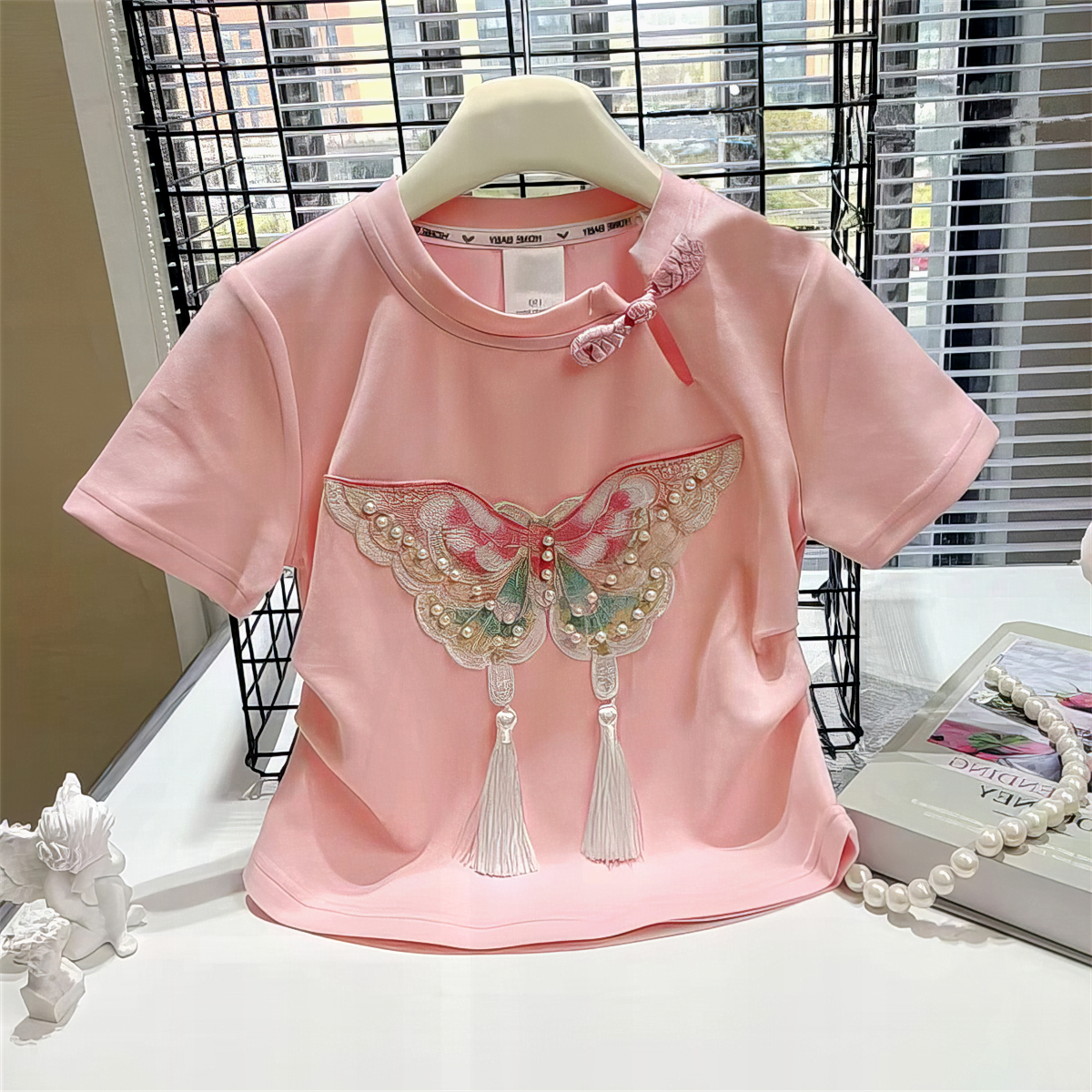 蝴蝶结中国风上衣宝宝2024衣服搭夏季-735252XC时尚男女百新款小