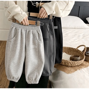 春秋百小童秋季 宝宝搭卫宽松春装 SK男童新款 儿童运动裤 休闲 2024裤