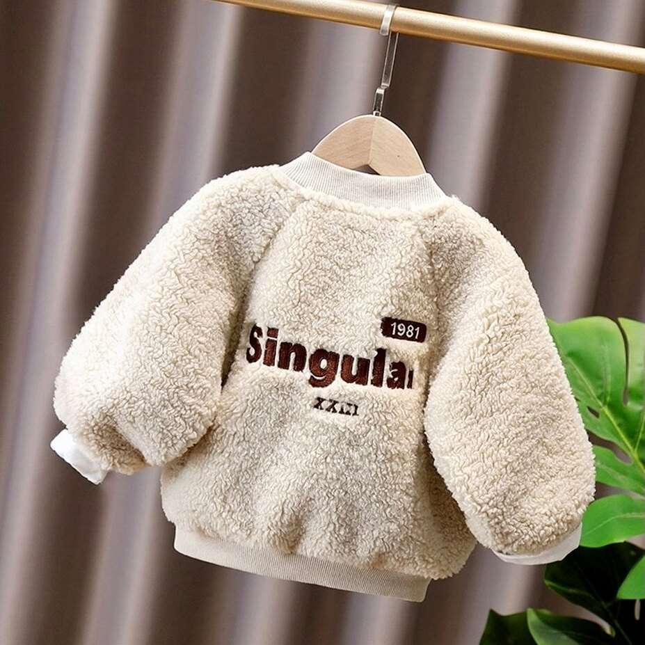 羊羔绒夹克小童皮毛一