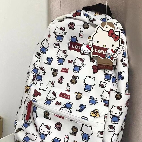 2024新款kt凯蒂猫双肩包女新款小众可爱背包初中高中学生印花书包