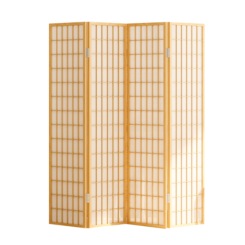 日式屏风折叠移动隔断客厅简约家用卧室门店铺木质遮挡装饰背景墙