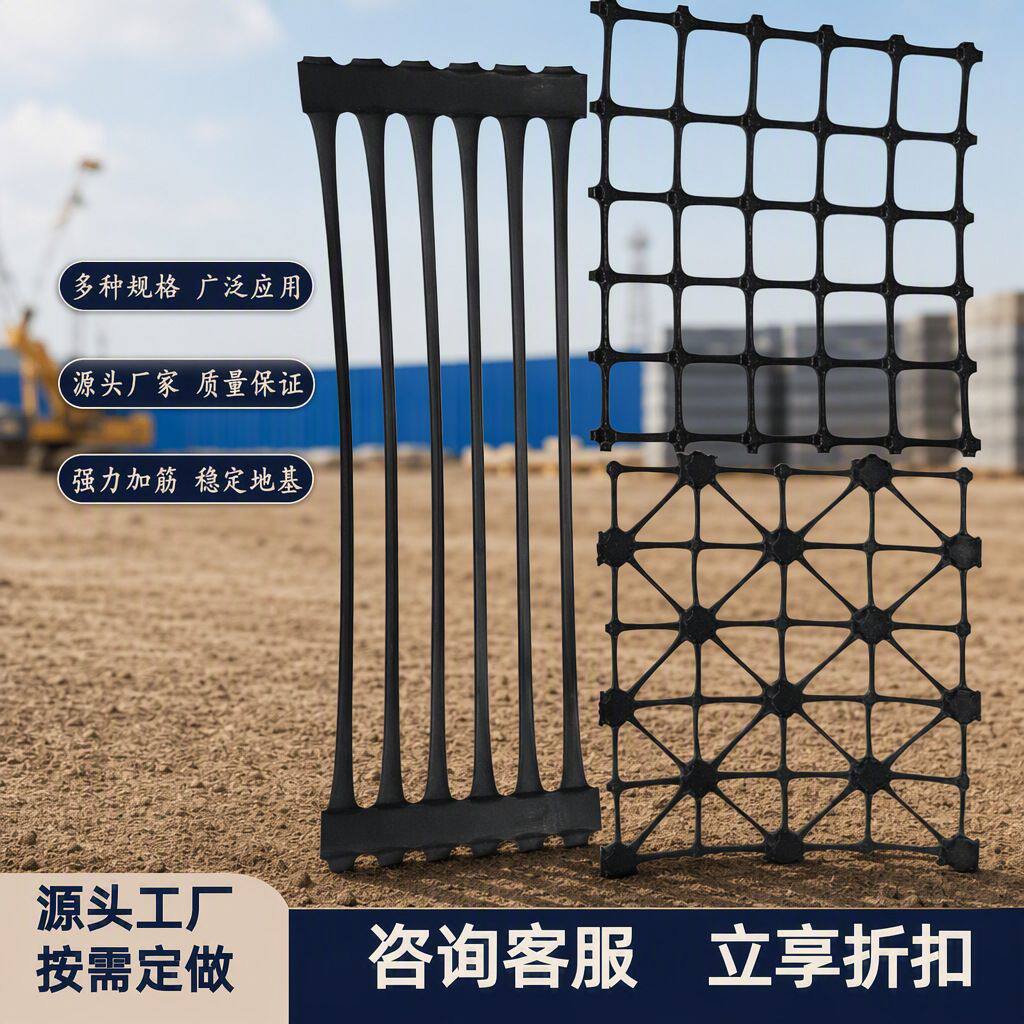 四向网格土工材料 TGDXG工地专用四向格栅 高强度四向塑料格栅