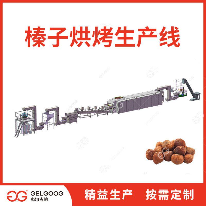 榛子筛分烘烤调味生产线 坚果加工厂榛子加工机械 榛子烘干设备