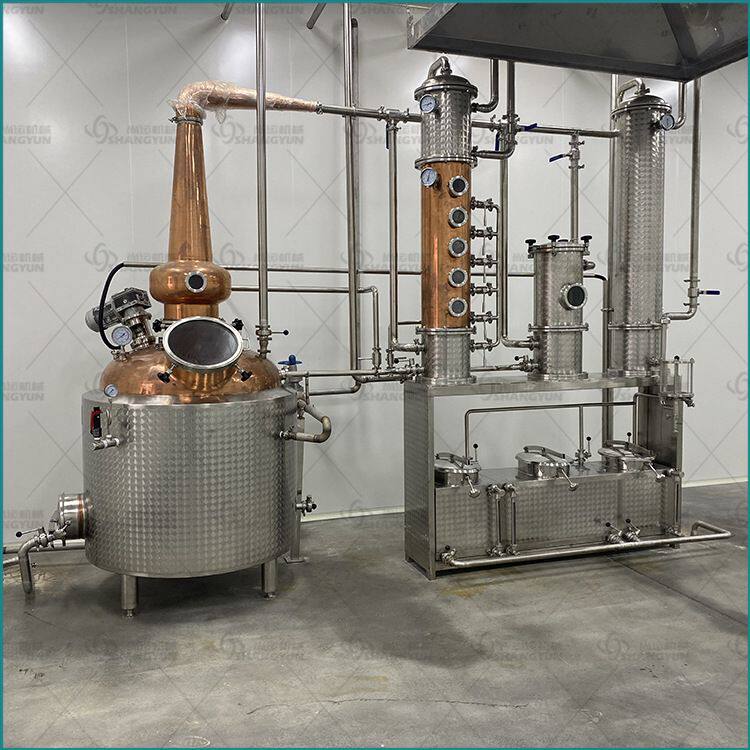 300L酿酒设备 紫铜蒸馏设备 白兰地金酒伏特加威士忌生产设备
