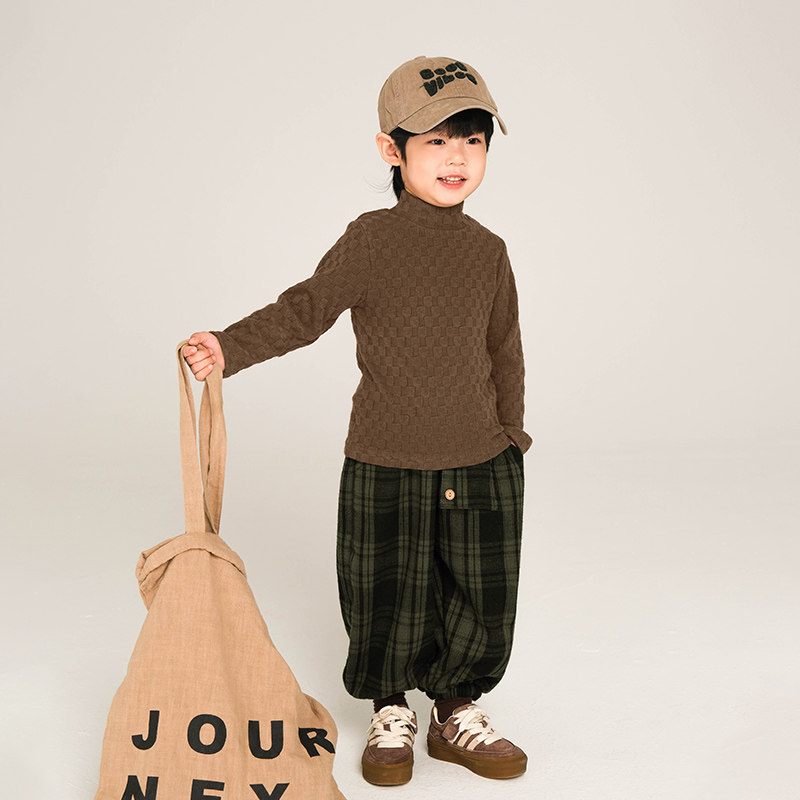 积木城堡男童打底衫半高领打底衣