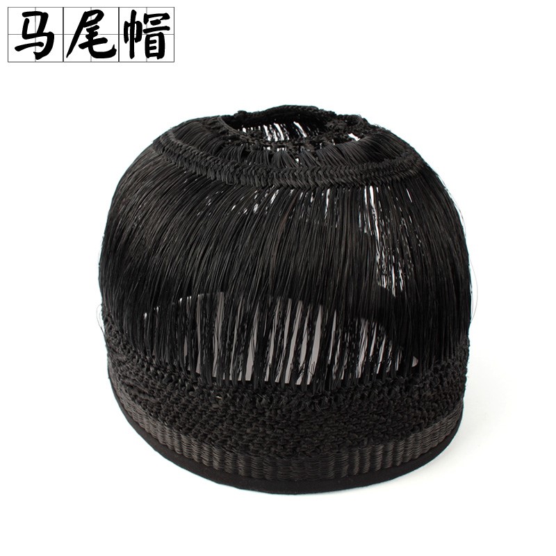 。道士用品马尾帽无长发佩戴莲