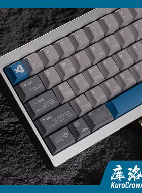 KCA库洛鸦灰色键帽程序员VSCODE键帽ROG夜魔wooting磁轴PBT键帽