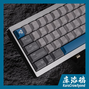 KCA库洛鸦灰色键帽****员VSCODE键帽ROG夜魔wooting磁轴PBT键帽