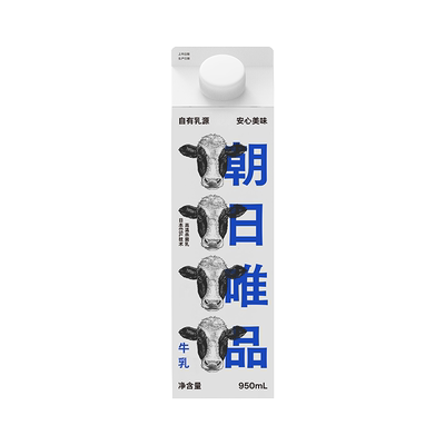 朝日唯品成分无调整牛乳950ml*2