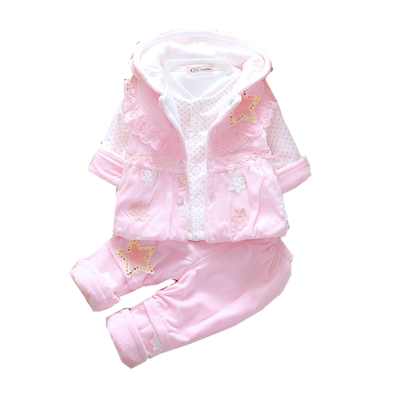 新生儿加厚三件套3岁外出服